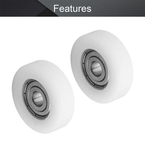 MroMax Roller Idler Bearing Pulley, 6 x 30 x 9mm Sliding Conveyor Nylon Wheel with 626Z Bearing, 4Pcs