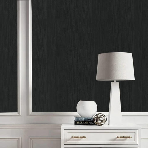 Arthome Black Wood Contact Paper, Peel and Stick Self-Adhesive Wallpaper, Decorative Vinyl Film for Countertop