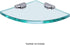 6" 6" 3/8" Dulles Glass x Quarter Round Floating Glass Shelf - Shelf Only - Tempered - Thick - Flat Polished Glass