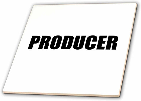 3dRose Producer - Film Industry Job Pride - Black and White Text