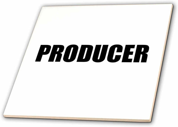 3dRose Producer - Film Industry Job Pride - Black and White Text