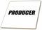 3dRose Producer - Film Industry Job Pride - Black and White Text