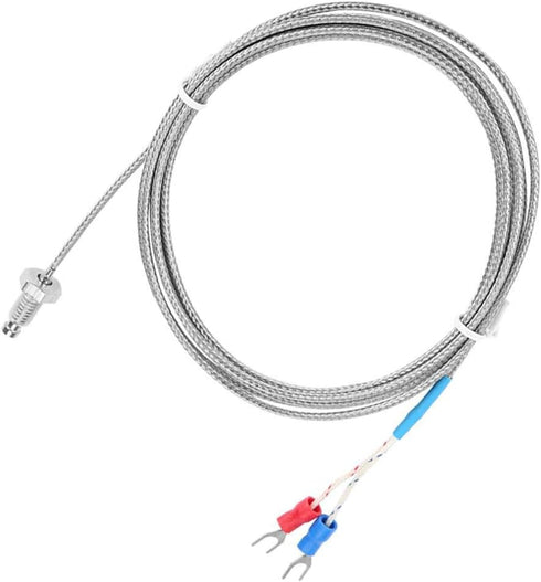 Screw Probe Temperature Sensor K Type Thermocouple, M6 Screw Thread, Two Wire Temperature Controller