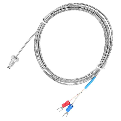Thermocouple K Type, M6 Screw Fine Thread Temperature Sensor Wire 0-400 1M/2M/4M/5M (2M)
