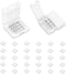 30Pcs 4-Pin LED Strip Connectors, RGB 10mm Solderless Connectors Adapter,Wide Unwired LED