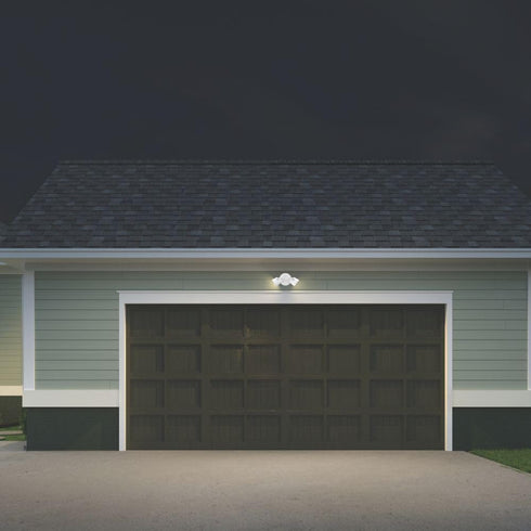 2-Light 4000K 2RH 40K 120 M2) Lithonia Lighting HomeGuard LED Outdoor Flood Lights, Wall or Ceiling Mount Outdoor