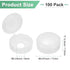 M METERXITY 100-Pack 6mm M3 M4 M5 Plastic Hinged Screw Cover Caps, Shutter Screws with Caps, Fold Snap Washer Covers