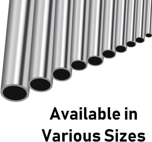 5/16" OD 304 Stainless Steel Tube, Thickened Seamless Tubing Round Metal Pipe, 7.87" Length, 4 Pcs Industrial Metal