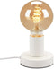 Industrial Table Lamp Base, E26 E27 Lamp Base Without Shade, Mini Short Desk Lamp Exposed Bulb Base in White