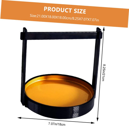 Cabilock Plastic Sushi Serving Tray Handle Sushi Dish for Parties and Gatherings Easy to Clean Food Display Plate