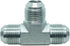 1 Piece Hydraulic 5/8" JIC (7/8"-14) 37° Flare Union Tee, JIC Male x JIC Male x JIC Male T Adapter