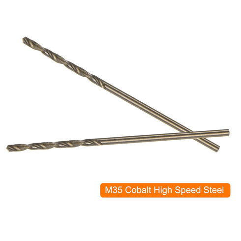 10pcs M35 High Speed Steel Cobalt Jobber Drill Bits 1.3mm / 0.051" HSS Twist Tool for Stainless Steel Copper Wood