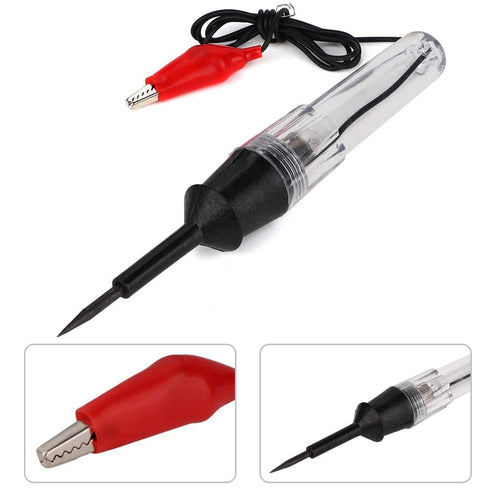 Qiilu 6V 12V 24V Automotive Circuit Tester, Car Auto Electrical Voltage Test Pen Light Lamp Circuit Detector Probe