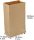 18x11x32cm, 60g 100pcs Packaging GALPADA Brown Kraft Paper Bags for Bread and Snacks, Food-grade Greaseproof Lunch