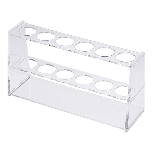 YOKIVE Tube Rack Holder, Acrylic for 100ml Lab Test Tubes (Clear, 6-Sockets)