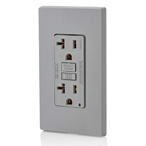 Leviton GFCI Outlet, 20 Amp, Self Test, Non Tamper-Resistant, LED Indicator Light, Protection from Electric Shock,