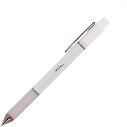 TUL Limited Edition Retractable Gel Pens, Sunset Shades, Medium Point, 0.7 mm, Pearl White Barrel, Blue Ink, Pack of 4
