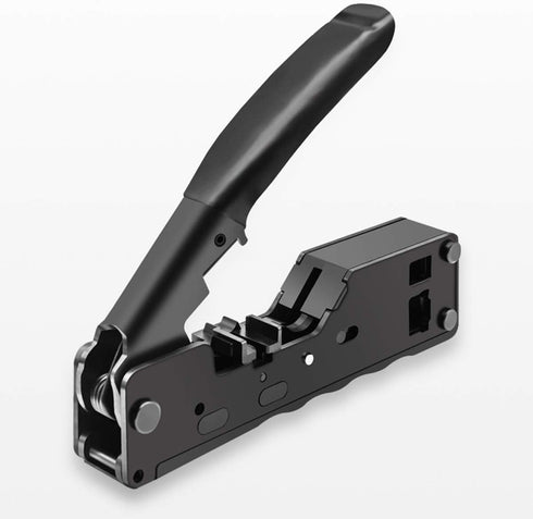 Yankok Modular Crimper for CAT5 CAT6 CAT7, Shielded and Unshielded RJ45 RJ12 RJ11 Network Connectors Ethernet Crimp