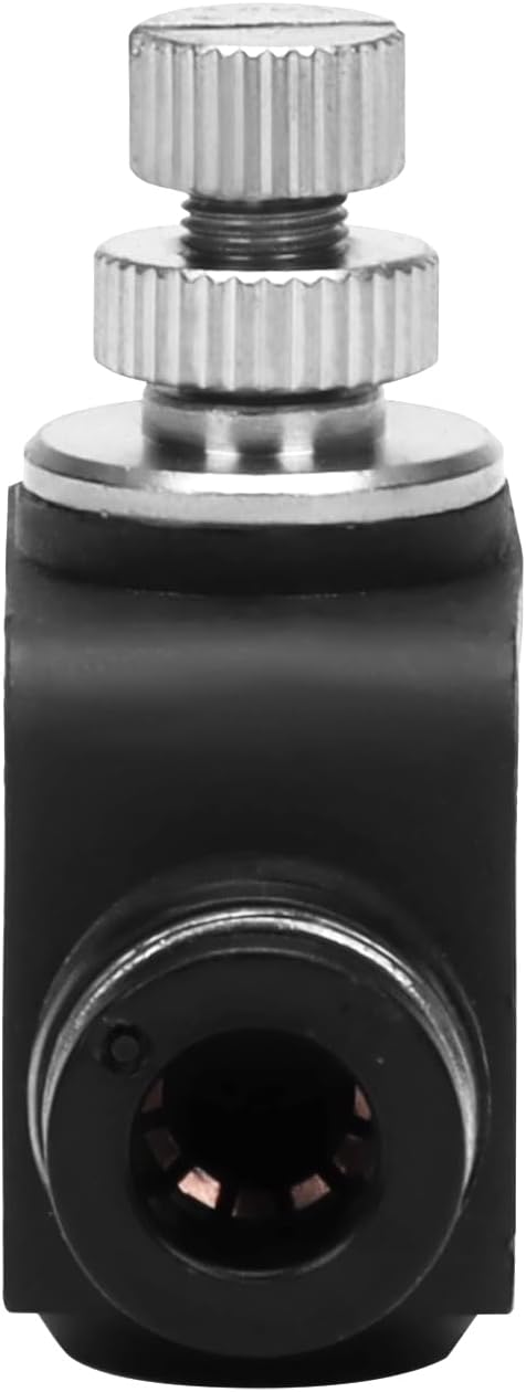 Air Flow Control Valve 1/4" Tube OD x 1/4" Tube OD Straight Union Pneumatic Valve (Pack of 1)