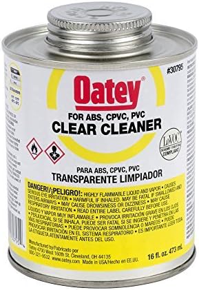 Oatey Clear Cleaner For ABS/CPVC/PVC 16 oz.