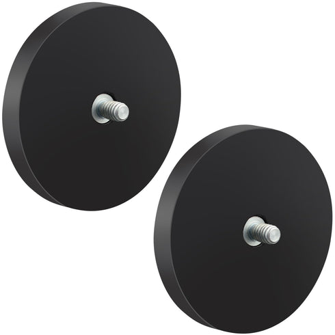 Strong Rubber Coated Magnets with 1/4-20 Male Threaded Stud, 2Pack Heavy Duty Neodymium Mounting Base