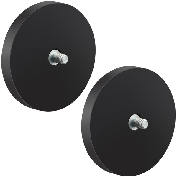 Strong Rubber Coated Magnets with 1/4-20 Male Threaded Stud, 2Pack Heavy Duty Neodymium Mounting Base