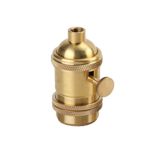 Superdream E26 E27 Bulbs, (1 Pack) Brass Screw Thread DIY Light Socket Vintage Copper Edison Retro Pendant Lamp Holder