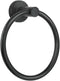 Hand Towel Holder for Wall Mounted - Towel Ring, Simple Round Towel Hanger SUS 304 Stainless Steel (Black)