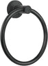 Hand Towel Holder for Wall Mounted - Towel Ring, Simple Round Towel Hanger SUS 304 Stainless Steel (Black)