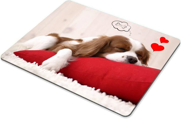 Smooffly Funny Dog Mouse Pad - Cute Puppy Sleeping on a Pillow, Gaming Mouse Pad