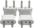 European Travel Plug, American USA to European Plug Adapters, German French Iceland Spain Greece Norway adapters for Europe, Perfect for Travelling(4-Pack White)