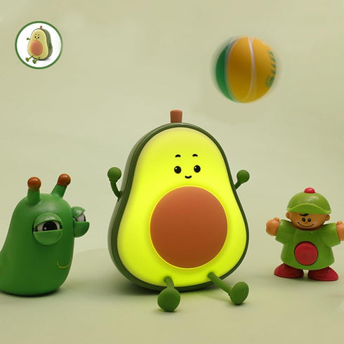 3 Avocado Night Light, Fruit Night Lamp for Kids Bedroom USB Rechargeable Lamps Brightness Levels, Nursery Bedside