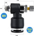 TAILONZ PNEUMATIC 3 Pack SL6-M5 Push to Connect Air Line Fitting Air Flow Control Valve 6MM od M5 Npt Elbow 90 Degree Air Speed Control Valve Fitting by TAILONZ PNEUMATIC
