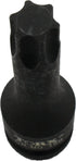 T60 3 Inch Long Torx Star 6 Point Black Impact Bit Socket Auto Repair Tool, 1/2 Inch Square Drive