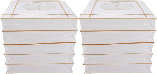Uonlytech 2pcs Foldable Square Paper Lampshades Pendant Light Shades Origami Design Hanging