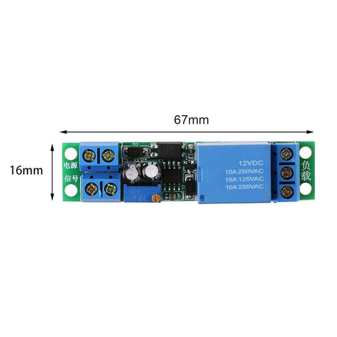 Timer Relay Module DC 12V Delay Timer Switch Relay Board Adjustable 0 to 25 Second Trigger Turn Off Module for Car Lamp Delay