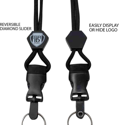 Specialist ID Vertical Top Load Three Card Badge Holder - Hard Plastic with Heavy Duty Breakaway Lanyard