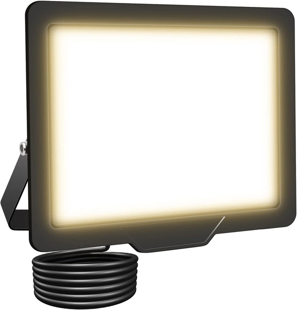 AUXTINGS 30W LED Flood Lights Outdoor Security Lights, 3000LM Warm White Spot Light for Yard, IP66 Waterproof