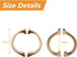 Retro Semi-Circular Handle, 2PCS Antique Zinc Alloy Wardrobe Drawer Hardware Pull, Double-Hole Folio Handles with Mounting Screws for Cabinet Drawer Furniture/Gold by MOROBOR