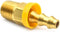 Interstate Pneumatics FL144 Easy Lock Brass Hose Fittings, 1/4 Inch Push-Lock Barb x 1/4 Inch Male NPT End