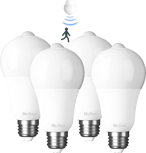 Motion Sensor Light Bulb, Motion Activated E26 Base Dusk to Dawn Security Night Light 13.5W Equivalent 100W
