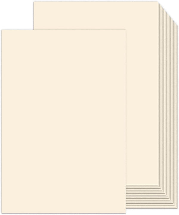 Goefun 80lb Ivory Heavyweight Card Stock: Cream Blank Cover Stock 11x17, 100 Sheets for Arts and Crafts