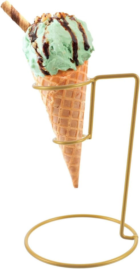 MAGICLULU Ice Cream Cone Holder Stand, Metal Single Waffle Rack for Sushi