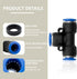 46 Pcs 4mm Pneumatic Quick Push in Connect Air Tube Fitting Kit, Includes Straight/Elbow/Tee/Splitter Connectors