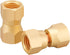 2 PCS Brass Female Flare Swivel Adapter, 1/4" Female Swivel Nut, Flare Tube Fitting, Valve Connector
