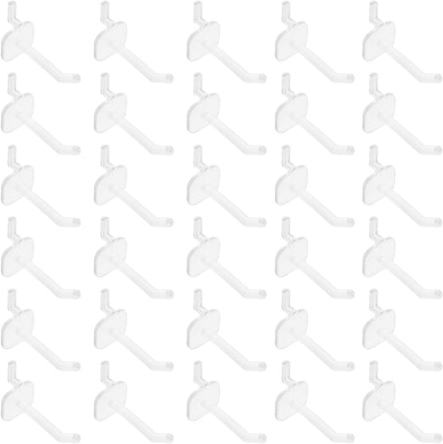 WOONEKY 50pcs Plastic Pegboard Hooks 5cm Small Pegboard Organizer Hooks for Tool