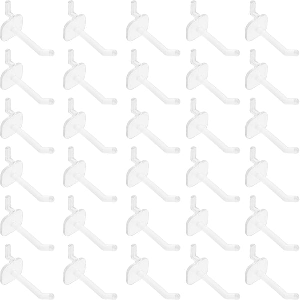 WOONEKY 50pcs Plastic Pegboard Hooks 5cm Small Pegboard Organizer Hooks for Tool