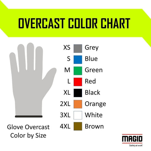 MAGID T-REX Flex Series Ultra-Lightweight Impact Gloves, Foam Nitrile Palm Coating Size 8/M