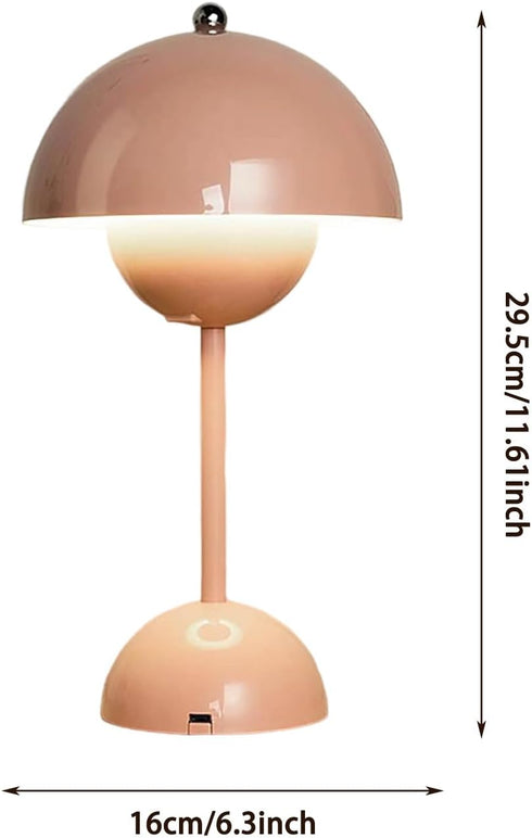 Generic 12" Dimmable 2600mAh Flowerpot Lamp, Modern Flower Bud Cordless Touch Rechargeable Desk Lamps Nordic Minimalist