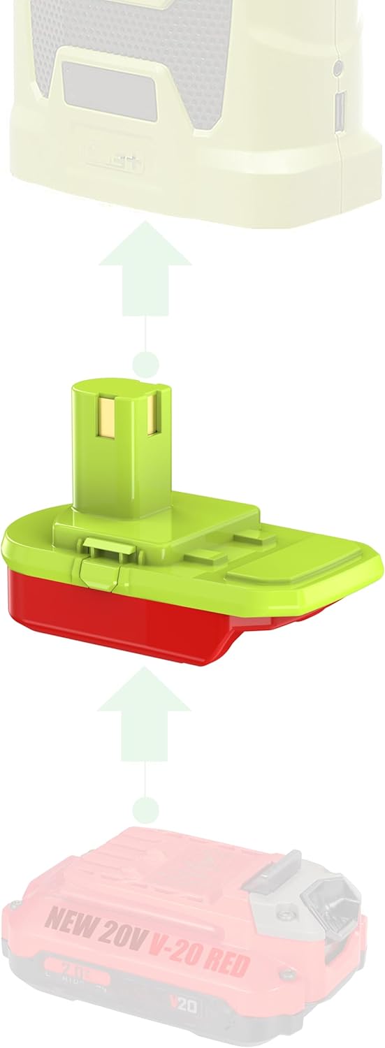 Adapter Upgrade for Ryobi 18v Tools - Compatible with Craftsman 20V V-20 Batteries for Power Supply